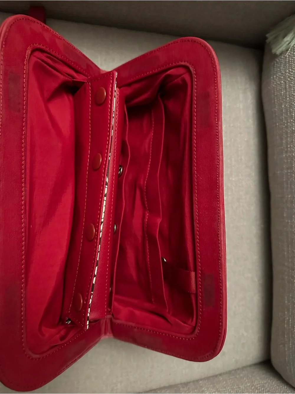 Petunia Pickle Bottom Black Cream and Red Clutch/Wristlet with changing pad